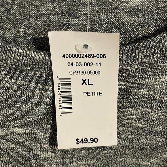 CLEO Haachi SWEATER TOP Side Zips GREY Sz XLP - Picture 6 of 7